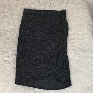 Wilfred Free Heather Grey Asymmetrical Scrunched Pencil Skirt